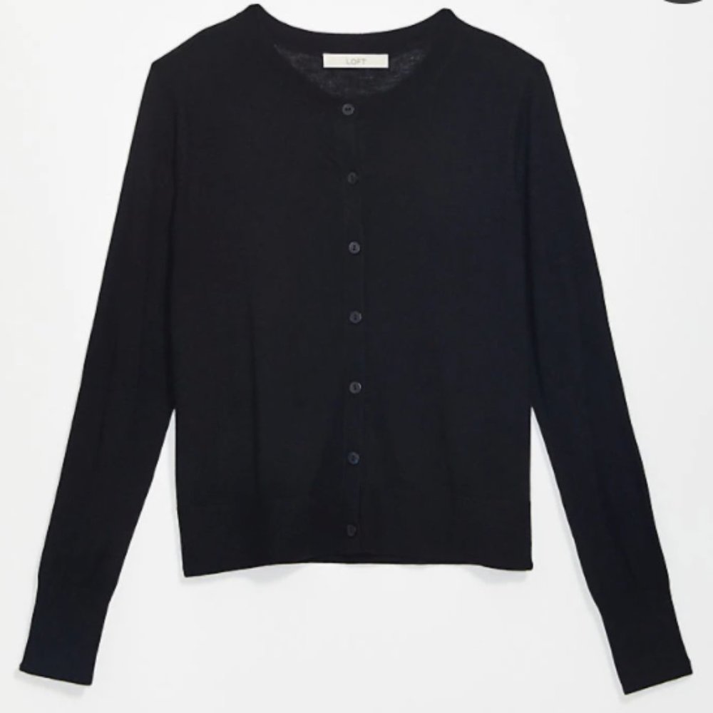 Loft Signature Cardigan Black - NWOT